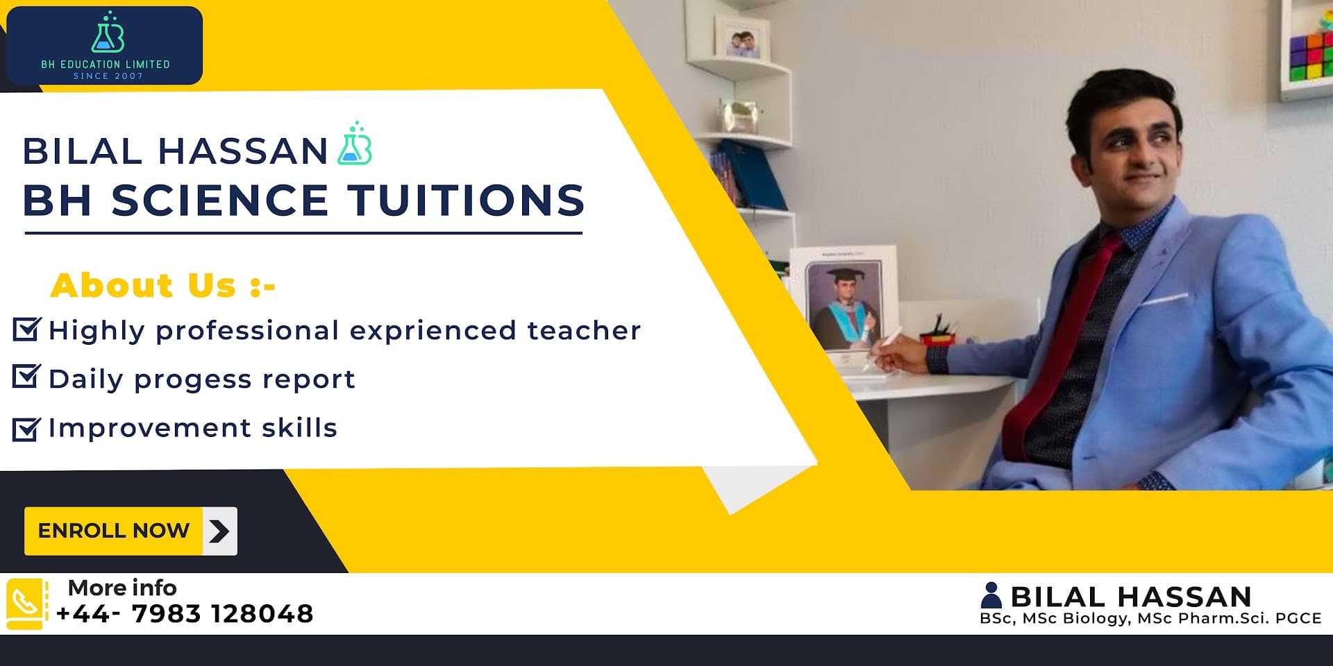 BH Science Tuitions by Bilal Hassan (BSc, MSc Biology, MSc Pharm.Sci. PGCE, QTS) 2