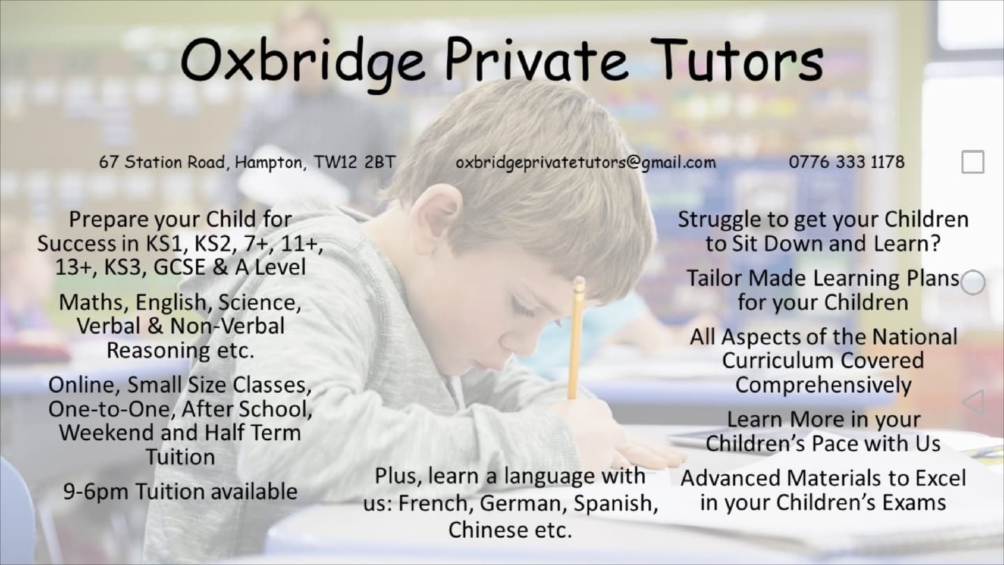 Oxbridge Private Tutors